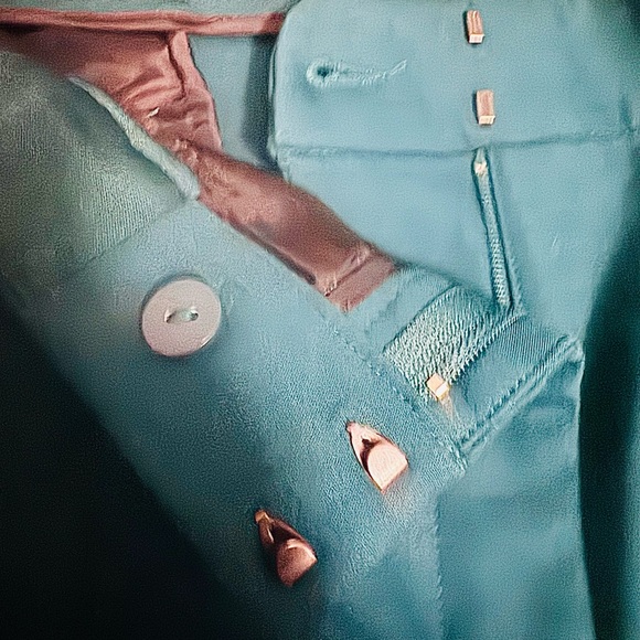 Express Publicist Ankle Mid Rise Teal Women's Dress Pant size 14R - Picture 4 of 5